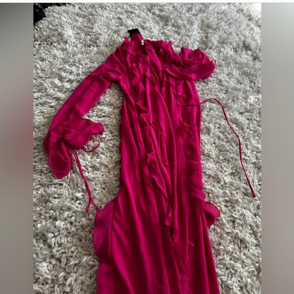 Magenta mesh dress - Picture 2 of 2